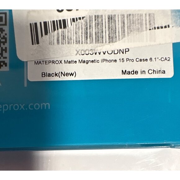 Mateprox Matte Magnetic iPhone 15 Pro Case 6.1" Black - Picture 3 of 4